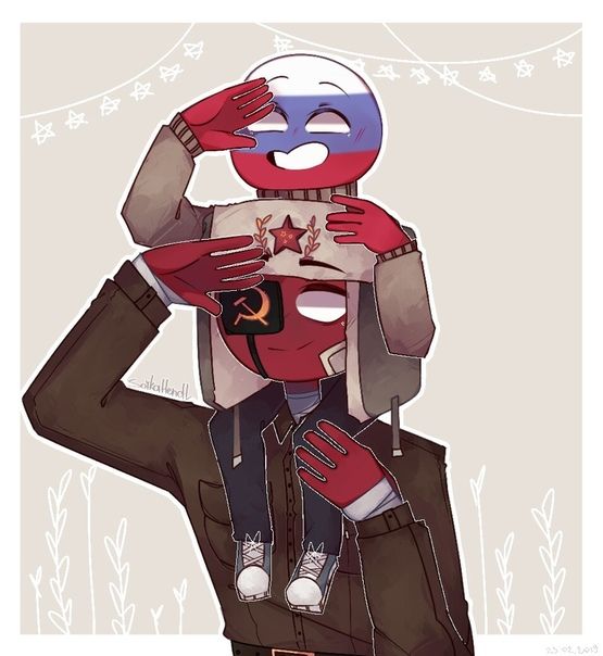 Russia and hid dad : r/CountryHumans