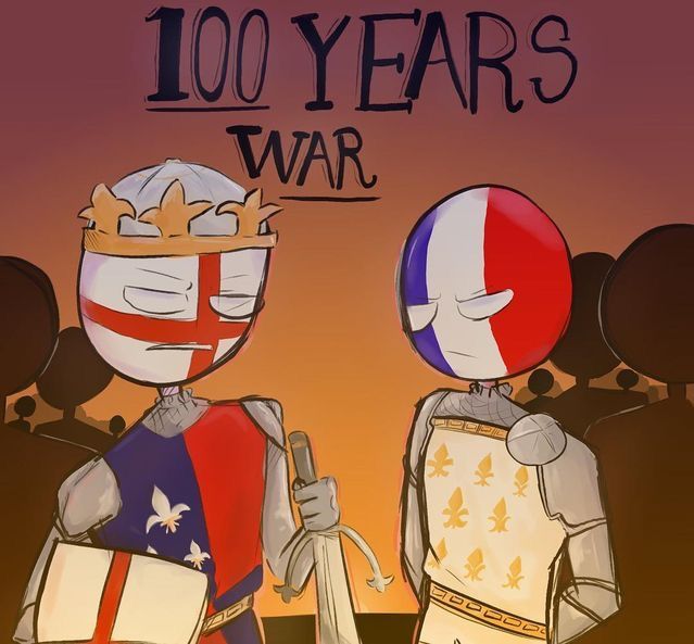 100 years War countryhumans