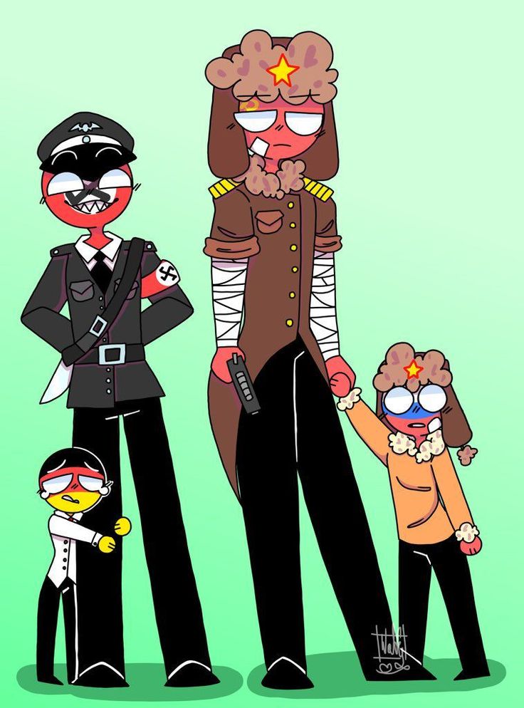 countryhumans ussr, russia, third reich, Germany,